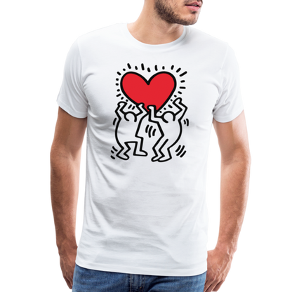 Men Holding Heart icon, street art t-shirt