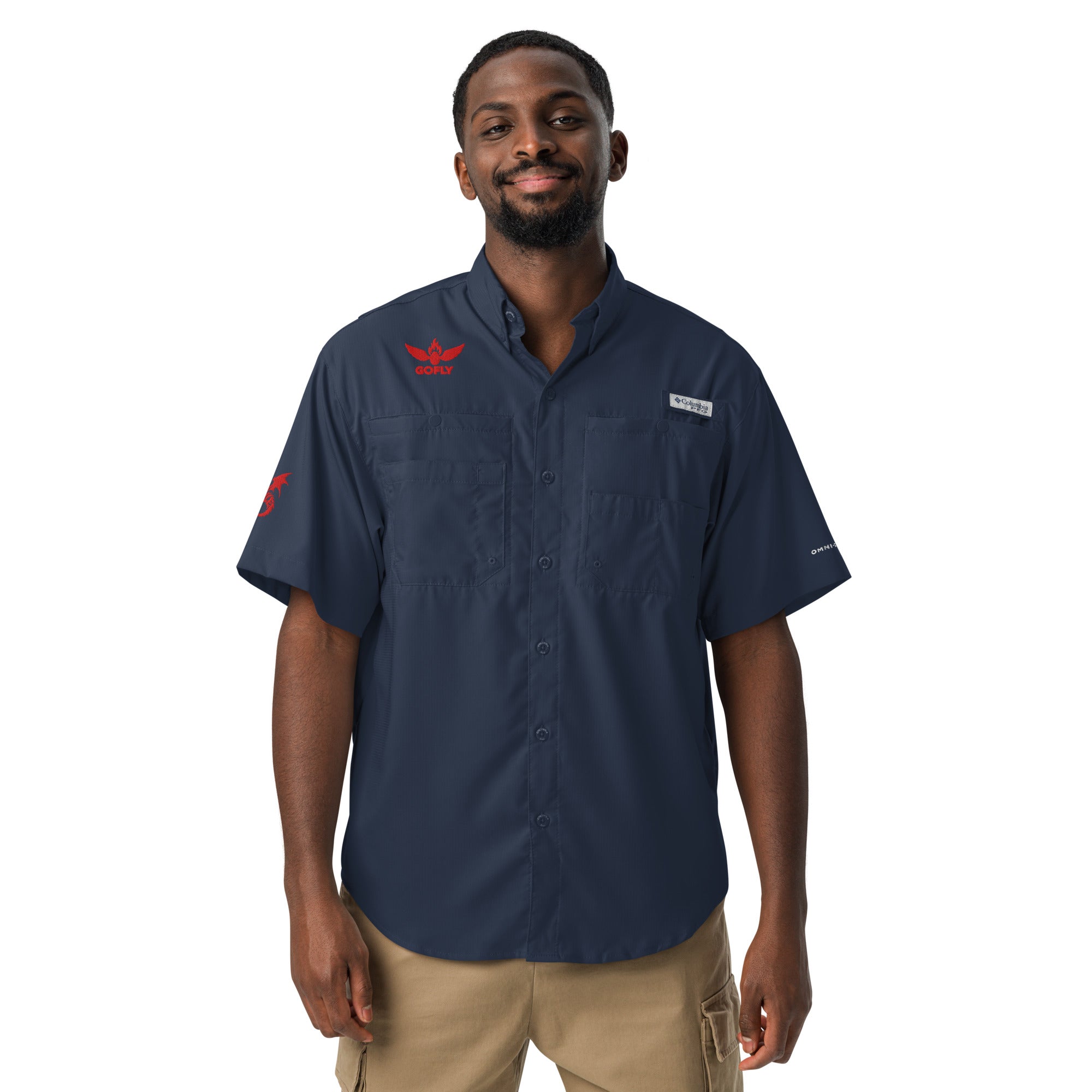 GoFlyStyle Men’s Columbia short sleeve button shirt