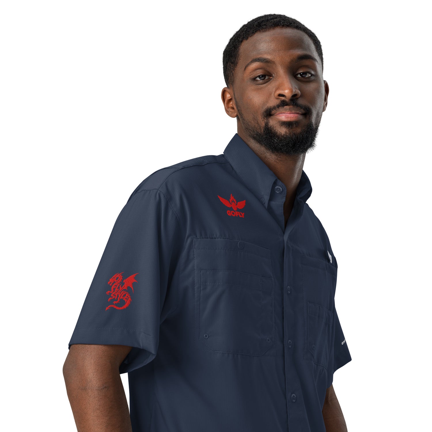 GoFlyStyle Men’s Columbia short sleeve button shirt