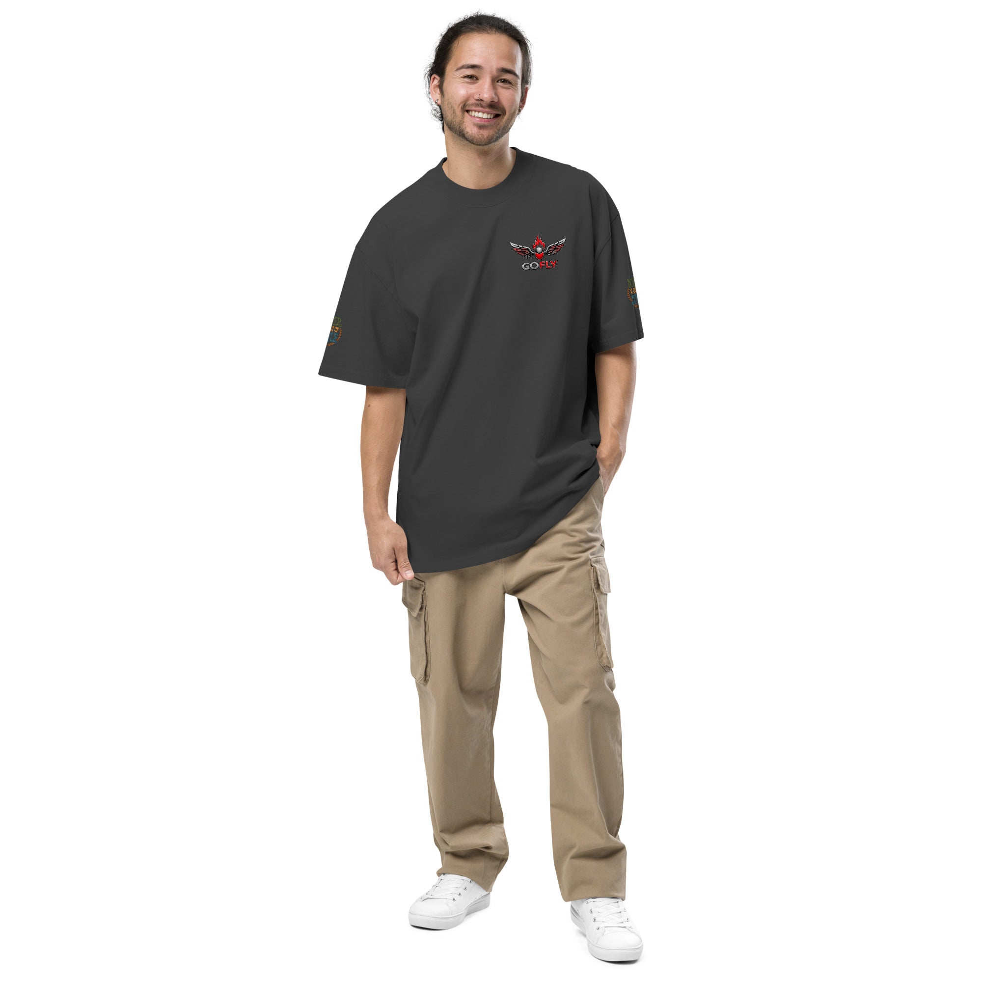 GoFly Never Out Of Style Oversized faded t-shirt