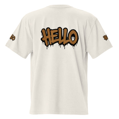 HELLO Oversized faded t-shirt