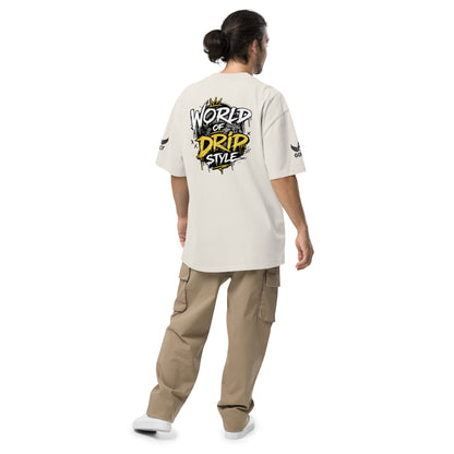 GoFly World Of Drip Style Oversized faded t-shirt
