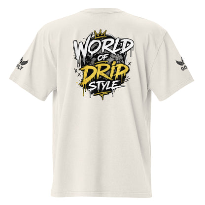 GoFly World Of Drip Style Oversized faded t-shirt
