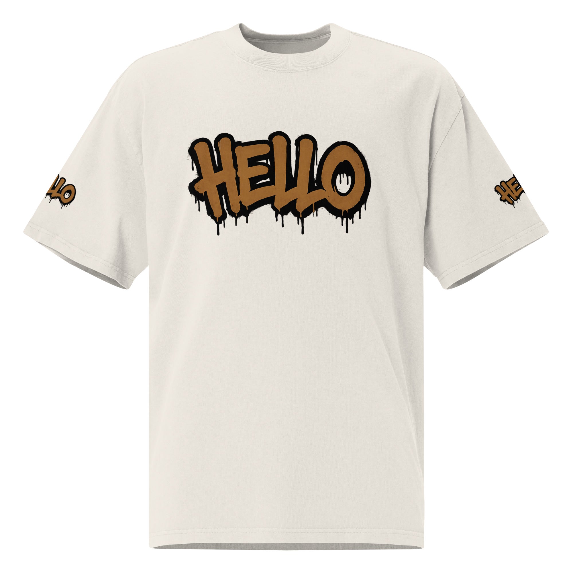 HELLO Oversized faded t-shirt