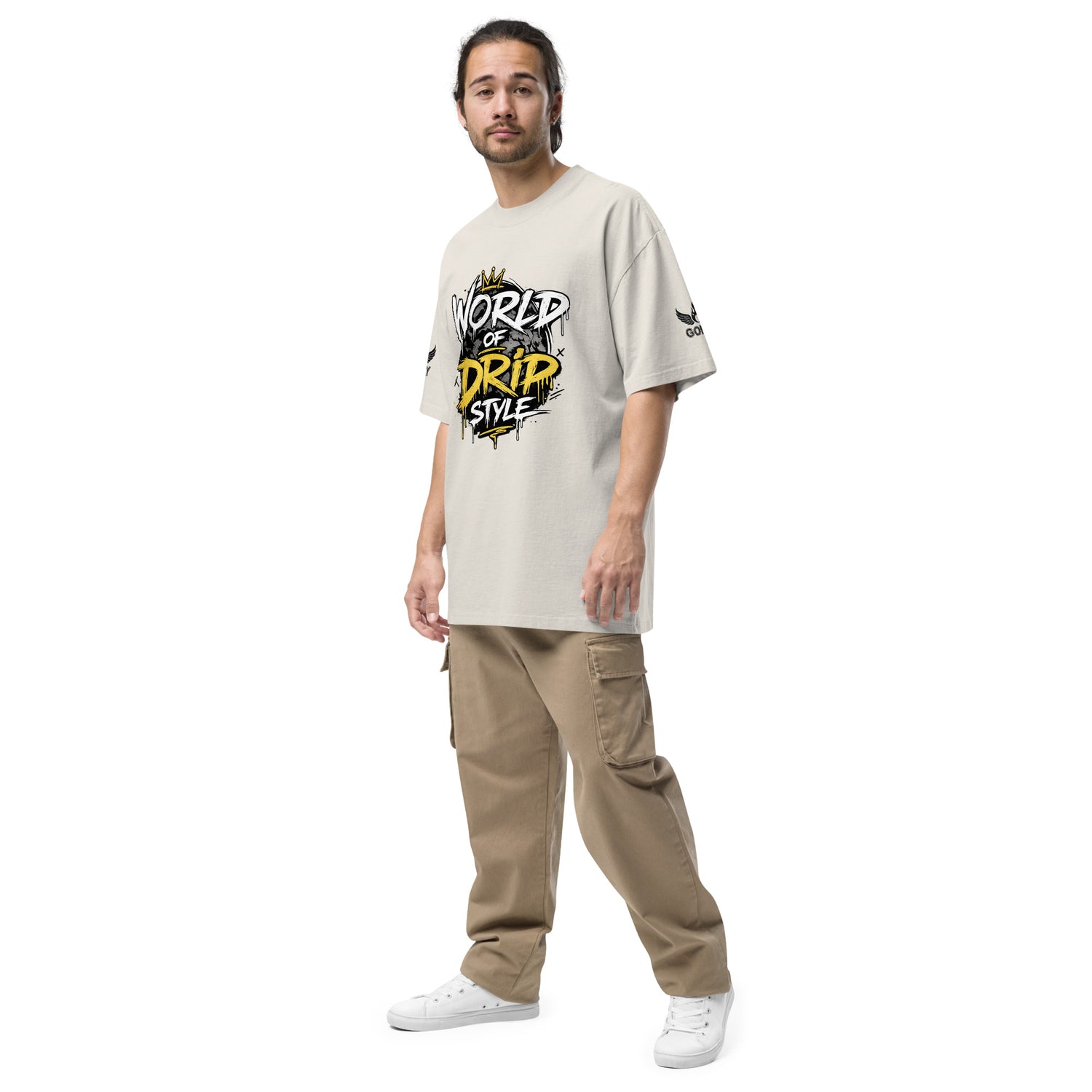 GoFly World Of Drip Style Oversized faded t-shirt