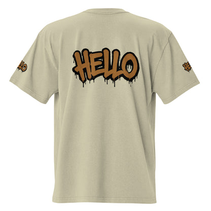 HELLO Oversized faded t-shirt