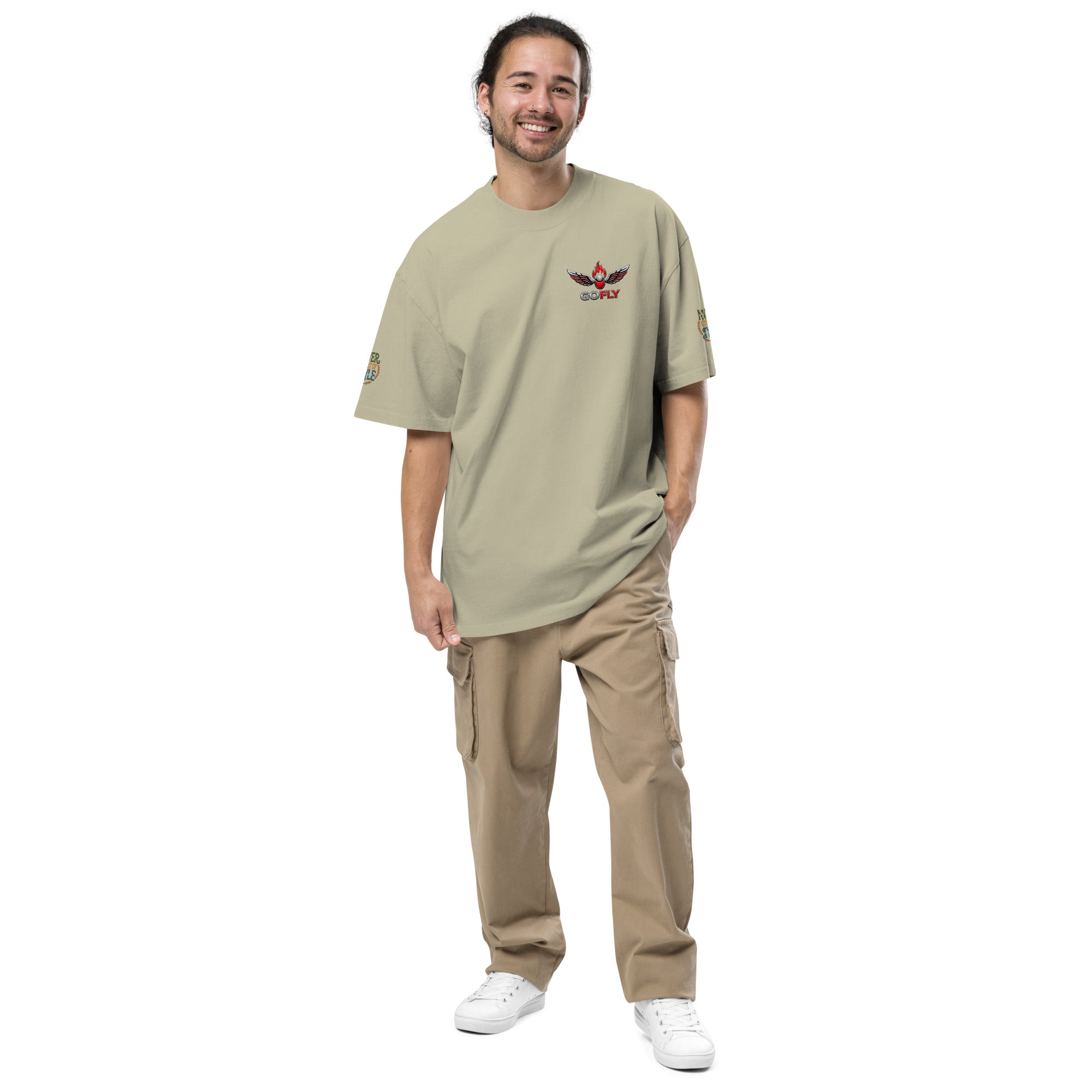 GoFly Never Out Of Style Oversized faded t-shirt