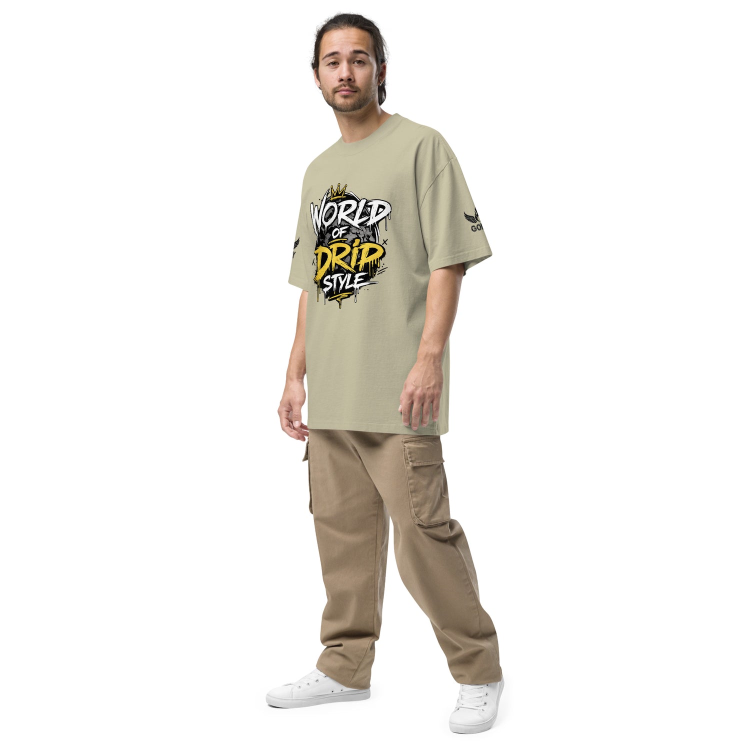 GoFly World Of Drip Style Oversized faded t-shirt