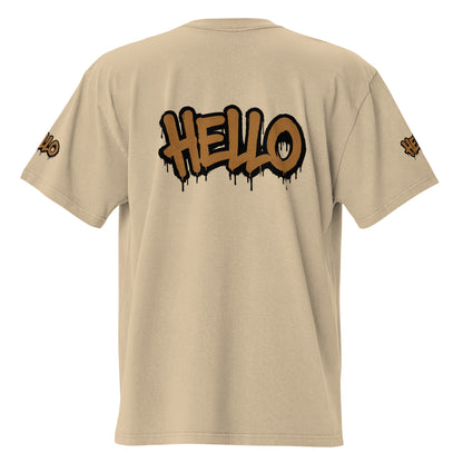 HELLO Oversized faded t-shirt