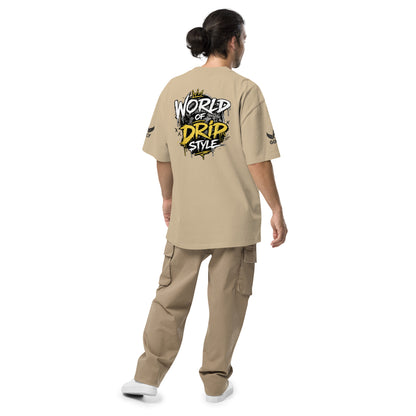 GoFly World Of Drip Style Oversized faded t-shirt