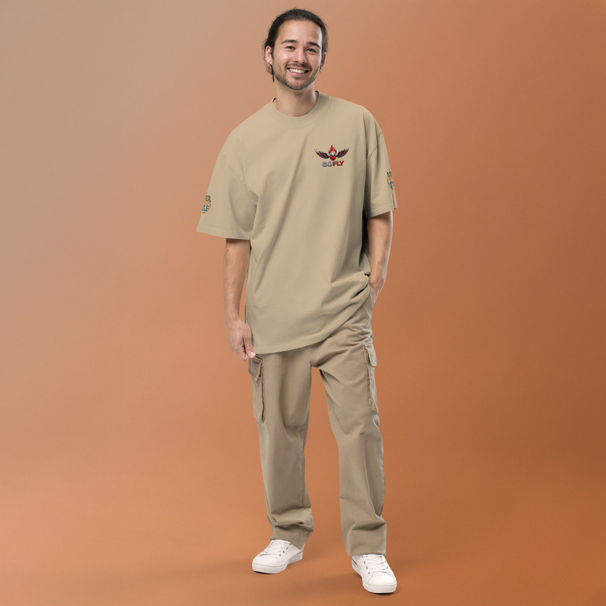 GoFly Never Out Of Style Oversized faded t-shirt