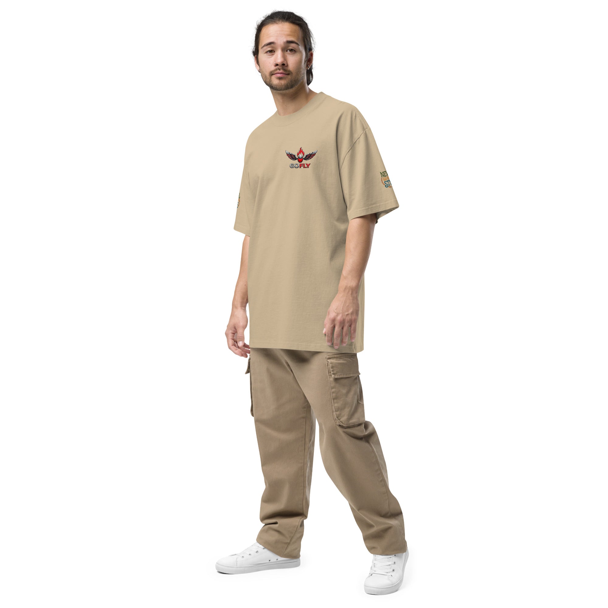 GoFly Never Out Of Style Oversized faded t-shirt