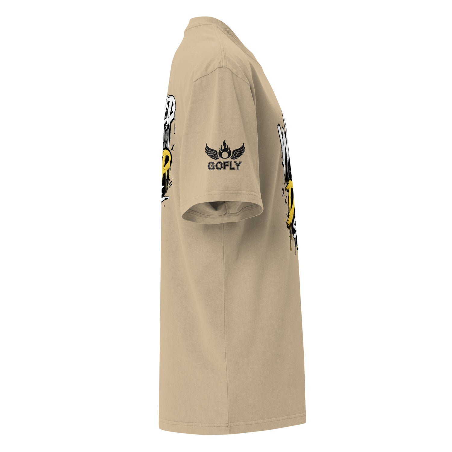 GoFly World Of Drip Style Oversized faded t-shirt