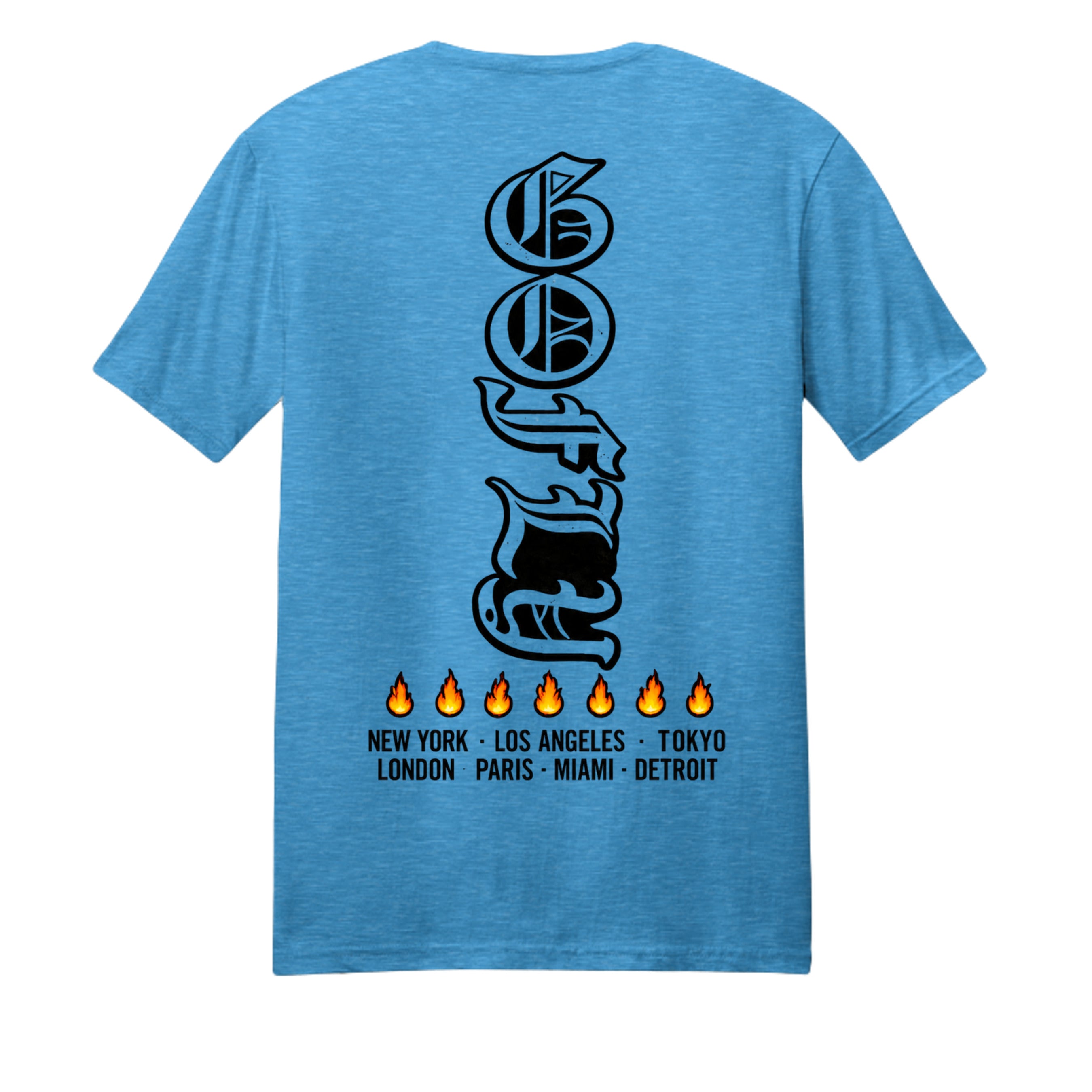 Heathered Bright Turquoise - DM108 - BACK