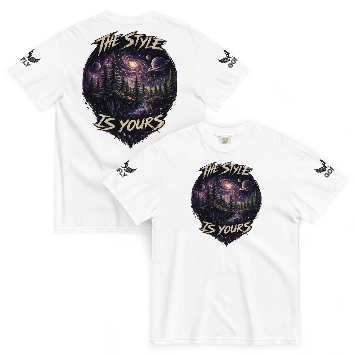GoFly The Style Is Yours Unisex garment-dyed heavyweight t-shirt combines premium heavyweight cotton, vintage-inspired garment dyeing, and all-day comfort for casual and streetwear fashion.