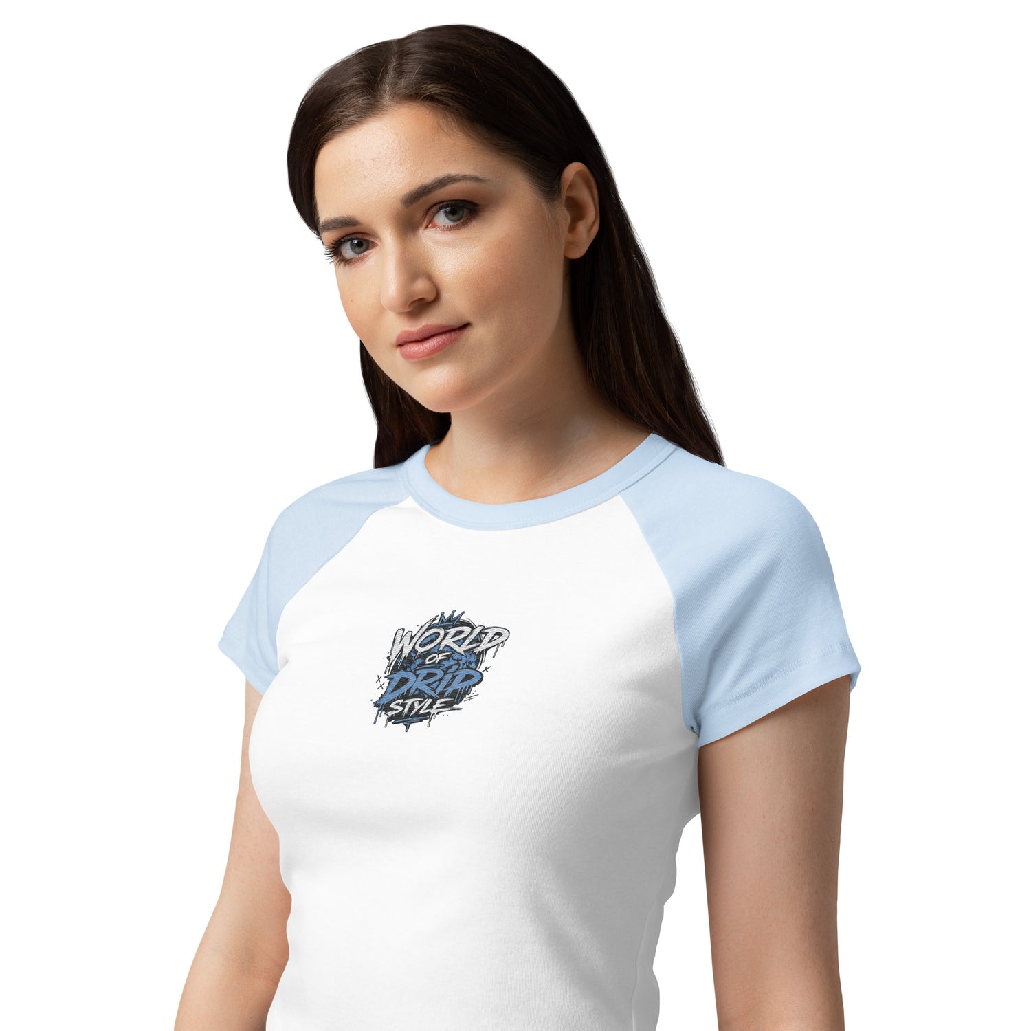GoFly World Of Drip Style Women’s micro rib raglan baby tee