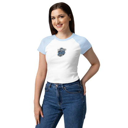 GoFly World Of Drip Style Women’s micro rib raglan baby tee