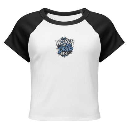 GoFly World Of Drip Style Women’s micro rib raglan baby tee