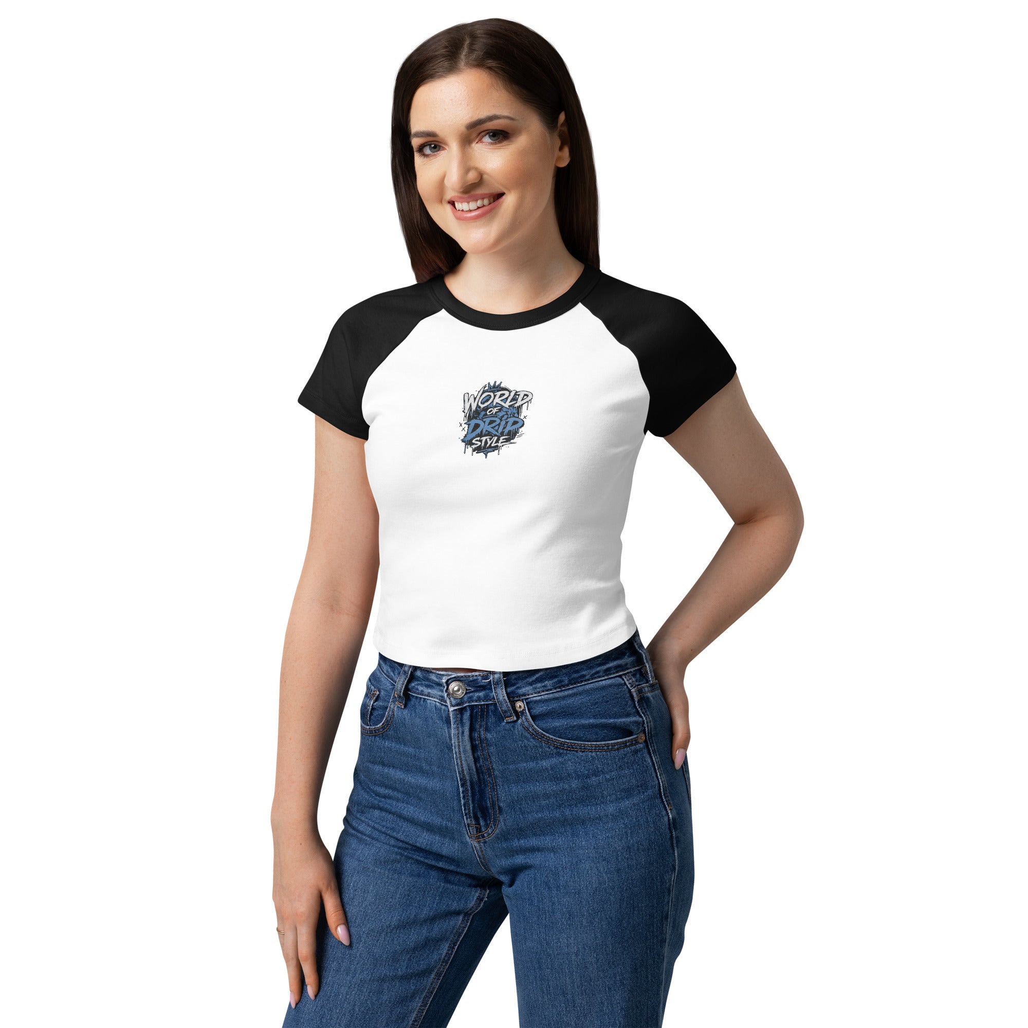 GoFly World Of Drip Style Women’s micro rib raglan baby tee