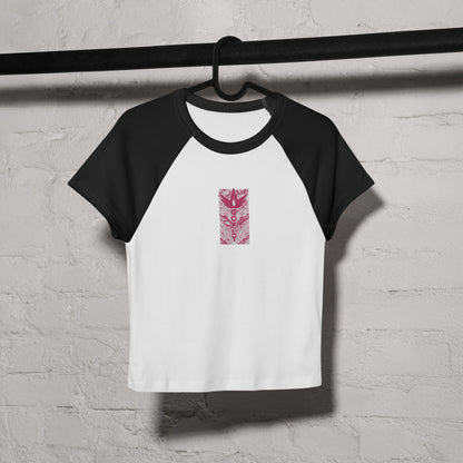 GoFly Women’s micro rib raglan baby tee