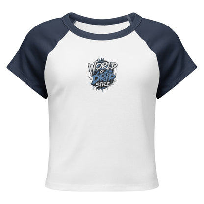 GoFly World Of Drip Style Women’s micro rib raglan baby tee