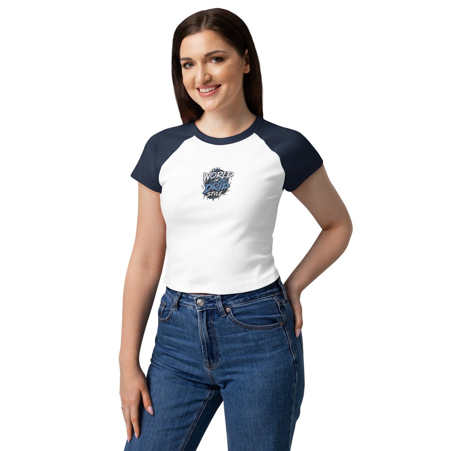 GoFly World Of Drip Style Women’s micro rib raglan baby tee