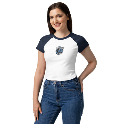 GoFly World Of Drip Style Women’s micro rib raglan baby tee