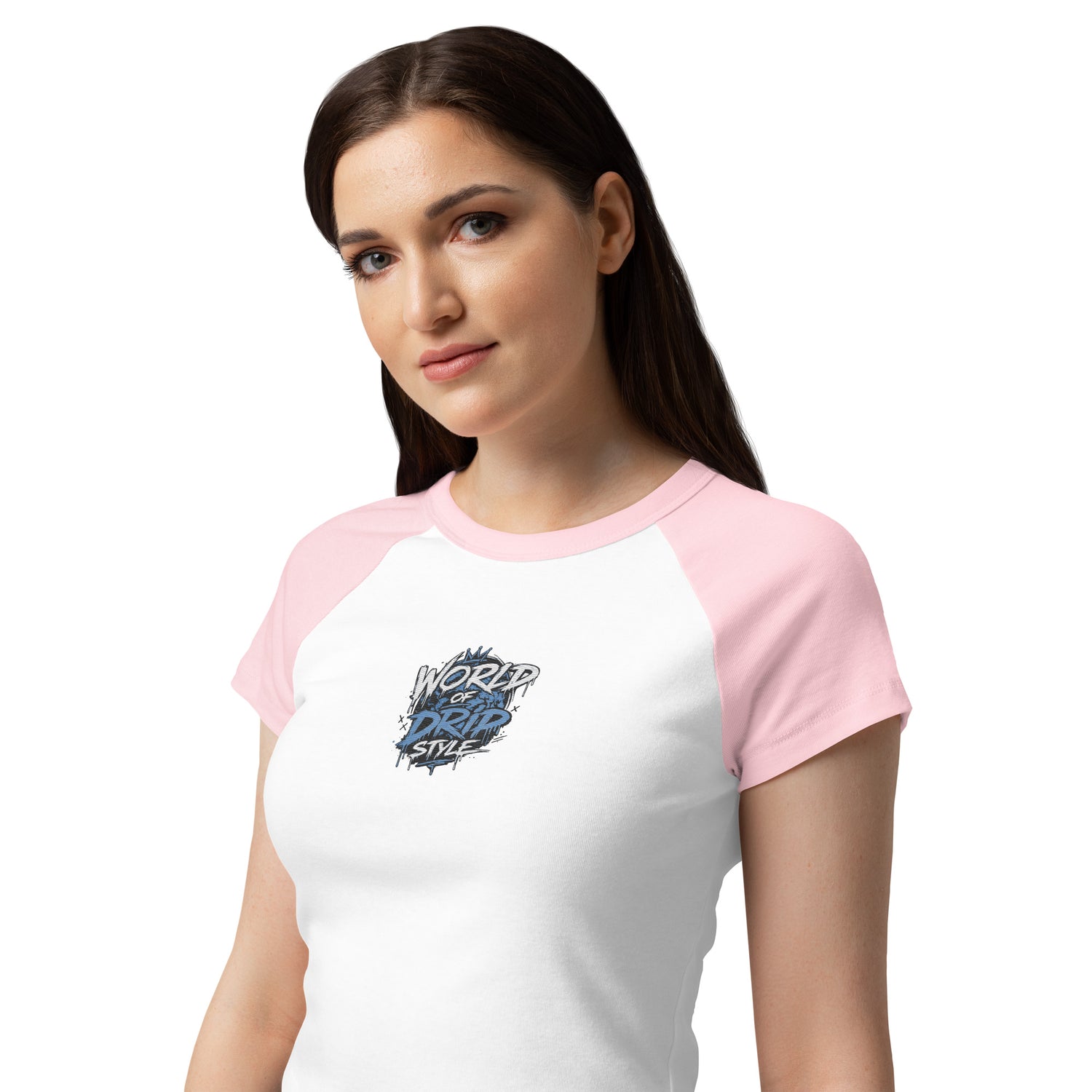 GoFly World Of Drip Style Women’s micro rib raglan baby tee