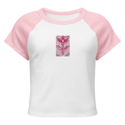 GoFly Women’s micro rib raglan baby tee