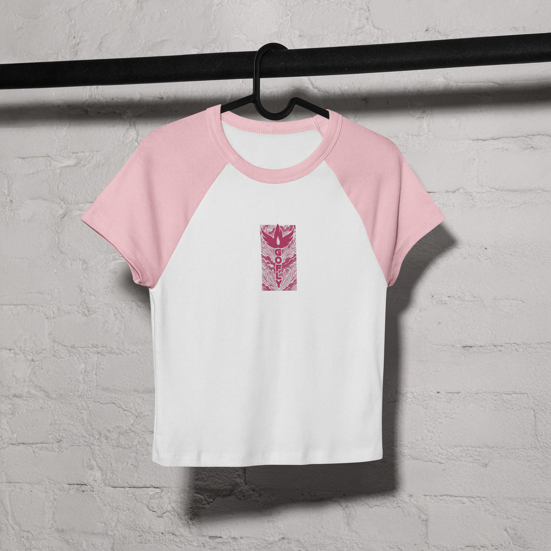 GoFly Women’s micro rib raglan baby tee