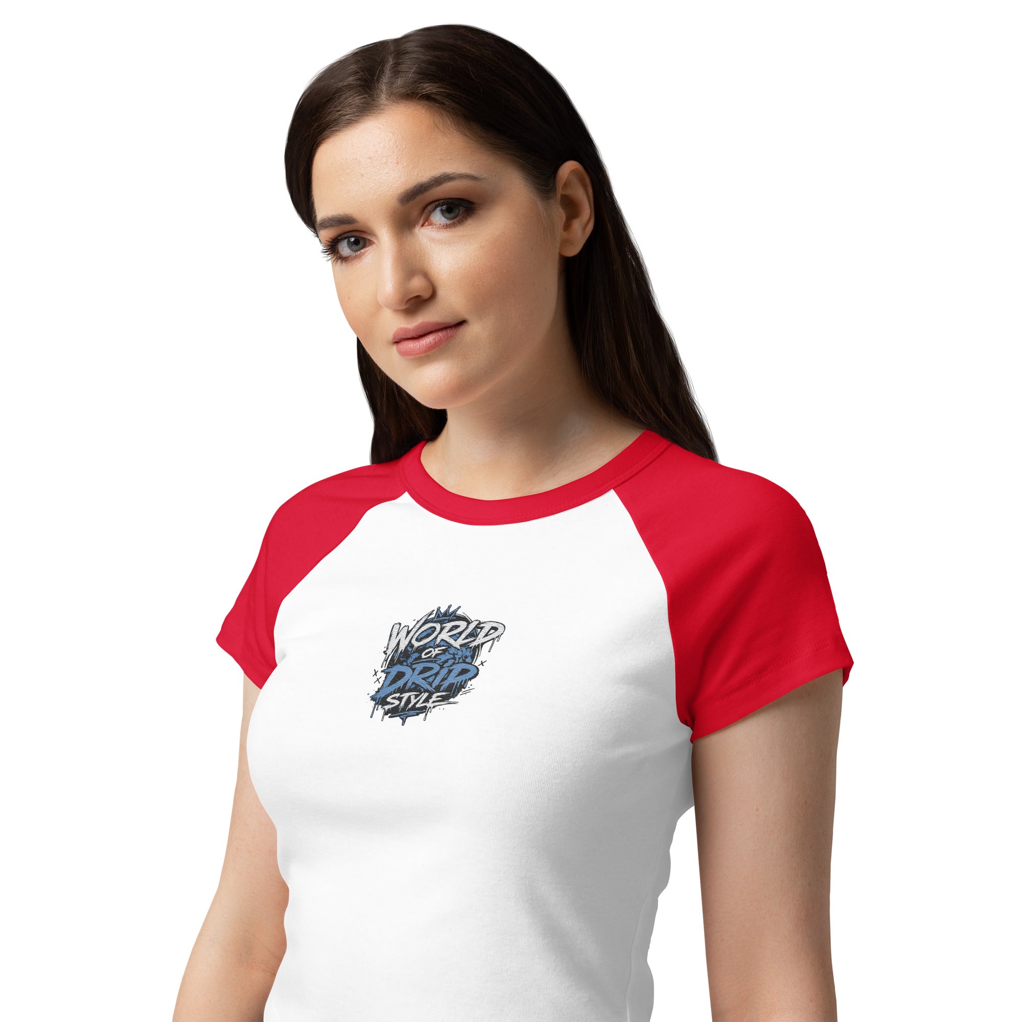 GoFly World Of Drip Style Women’s micro rib raglan baby tee