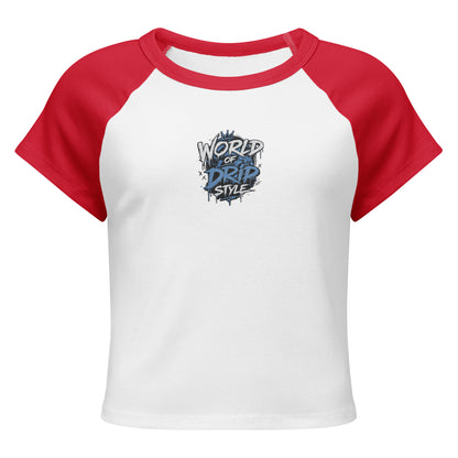 GoFly World Of Drip Style Women’s micro rib raglan baby tee