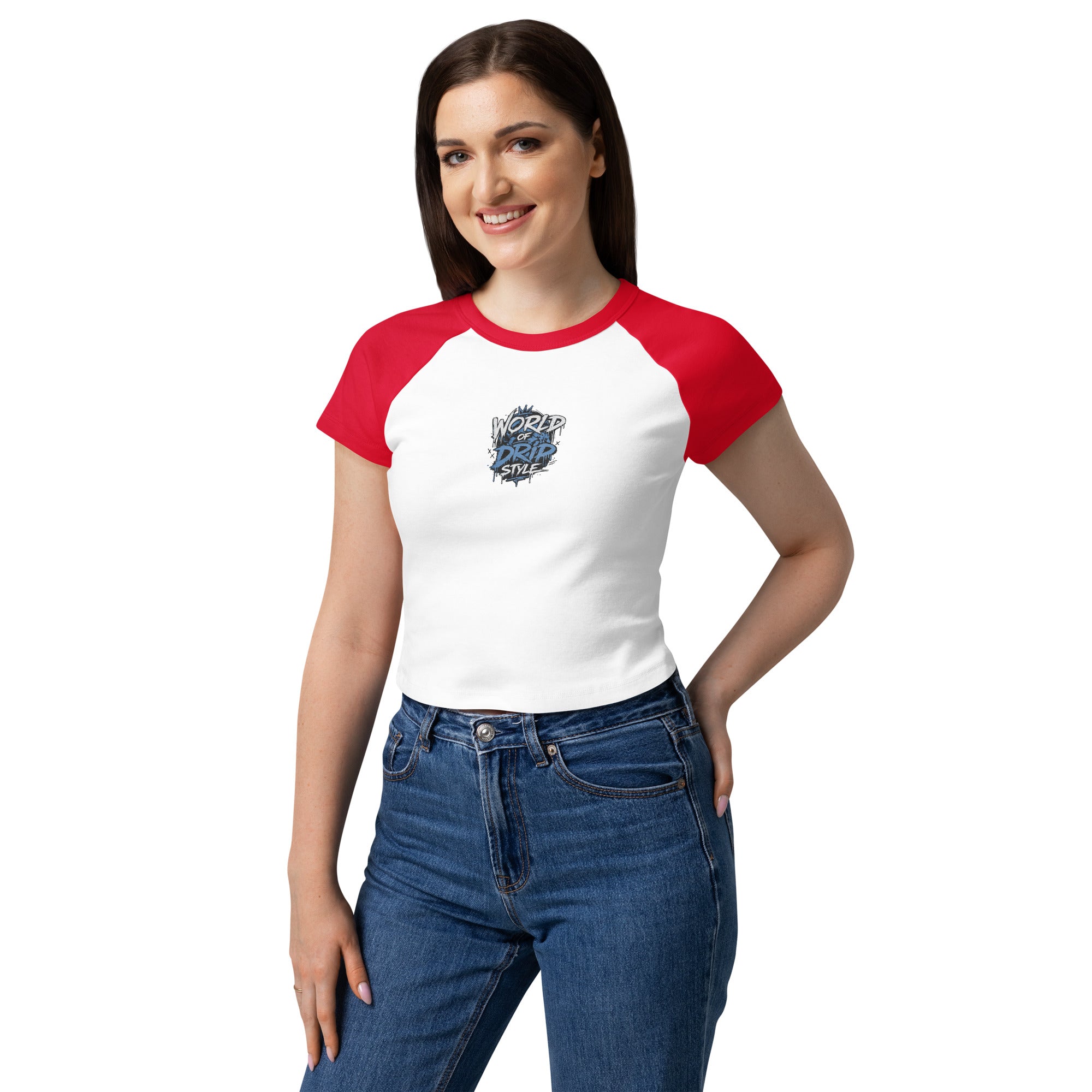 GoFly World Of Drip Style Women’s micro rib raglan baby tee