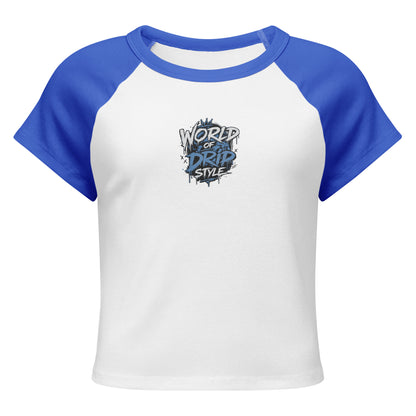 GoFly World Of Drip Style Women’s micro rib raglan baby tee