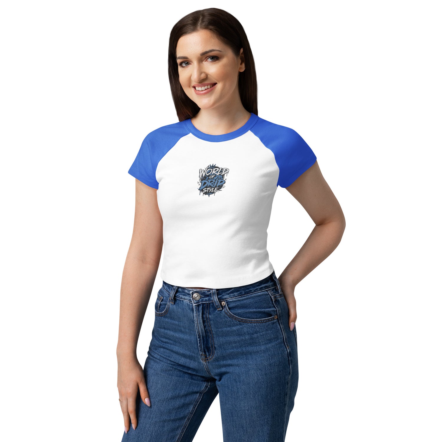 GoFly World Of Drip Style Women’s micro rib raglan baby tee