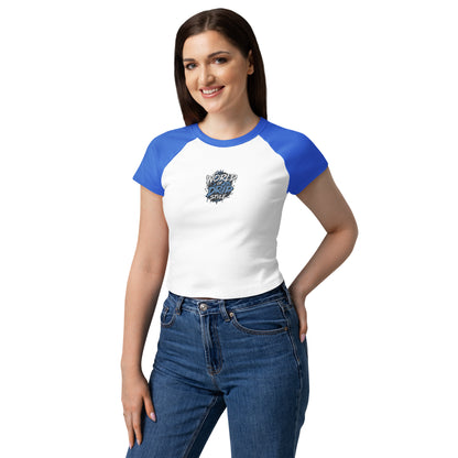 GoFly World Of Drip Style Women’s micro rib raglan baby tee